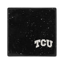TCU Horned Frogs Ceramic Black Speckle 4" Coaster