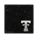 Texas Tech Secondary Color 4 Inch Speckled Ceramic Coaster  Black