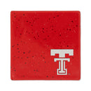 Texas Tech Primary Color 4 Inch Speckled Ceramic Coaster  Red