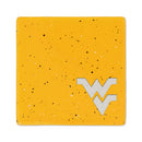 West Virginia Mountaineers Ceramic Yellow Speckle 4" Coaster
