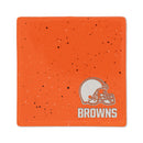 Cleveland Browns Ceramic Orange Speckle 4" Coaster