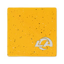 Los Angeles Rams Ceramic Yellow Speckle 4" Coaster