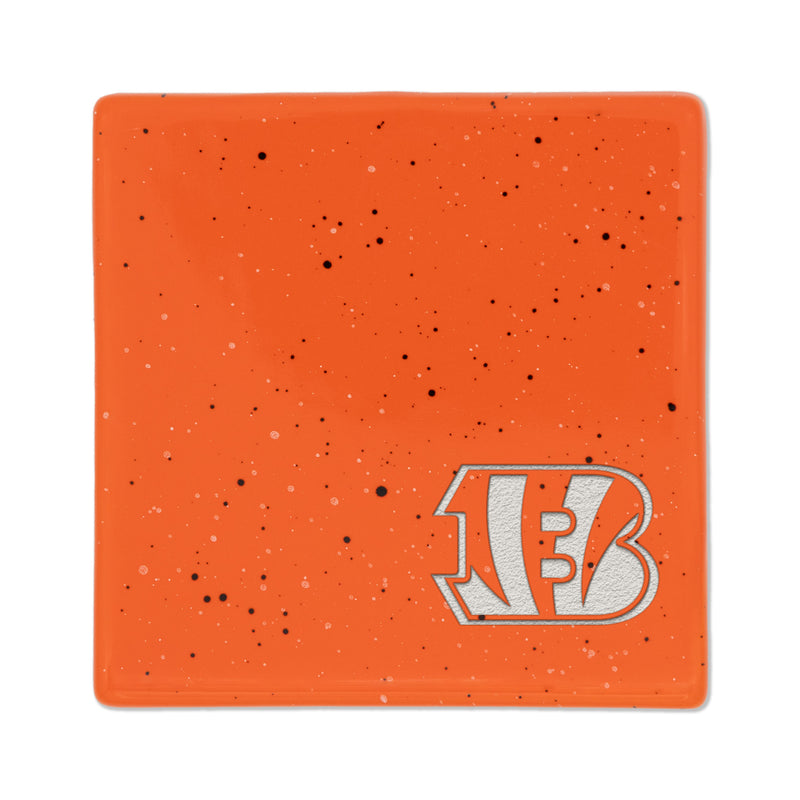 Cincinnati Bengals Ceramic Orange Speckle 4" Coaster