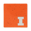 Illinois Fighting Illini Ceramic Orange Speckle 4" Coaster