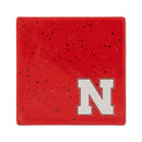 Nebraska Cornhuskers Ceramic Red Speckle 4" Coaster