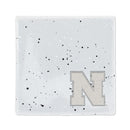 Nebraska Cornhuskers Ceramic White Speckle 4" Coaster