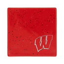 Wisconsin Badgers Ceramic Red Speckle 4" Coaster
