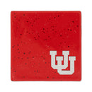 Utah Utes Ceramic Red Speckle 4" Coaster