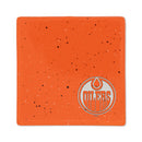 Edmonton Oilers Ceramic Orange Speckle 4" Coaster