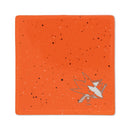 San Jose Sharks Ceramic Orange Speckle 4" Coaster