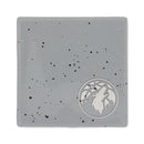 Timberwolves Secondary Color 4 Inch Speckled Ceramic Coaster  Gray