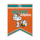 Miami Dolphins Peanuts Game Day 18x24 Inch Felt Rafter Banner