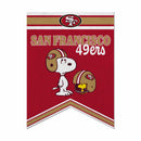 San Francisco 49ers Peanuts Game Day 18x24 Inch Felt Rafter Banner