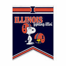 Illinois Fighting Illini Peanuts Game Day 18x24 Inch Felt Rafter Banner