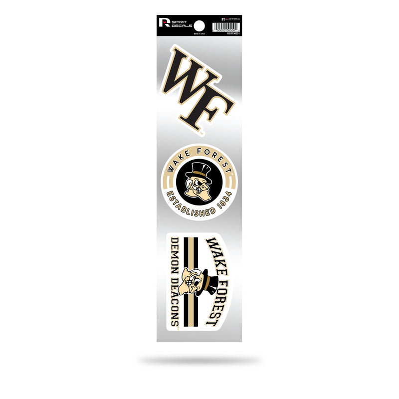 Wake Forest 3-Piece Retro Spirit Decals