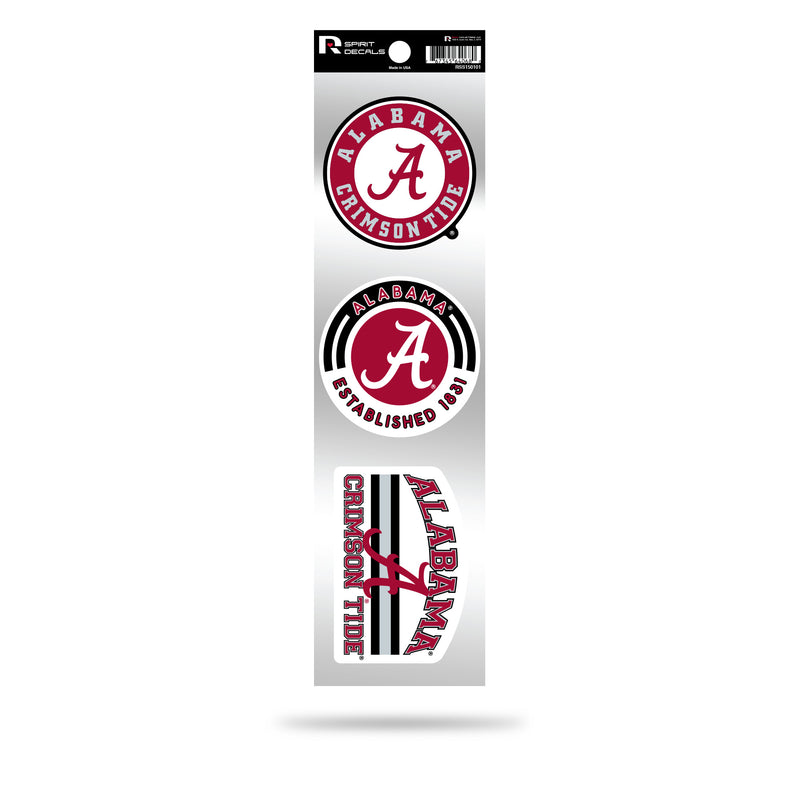 Alabama University 3-Piece Retro Spirit Decals