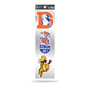 Broncos 3-Piece Retro Spirit Decals