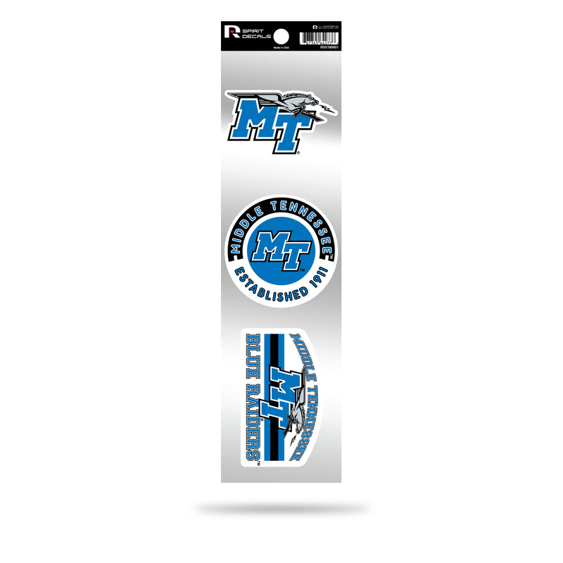 Middle Tennessee 3-Piece Retro Spirit Decals