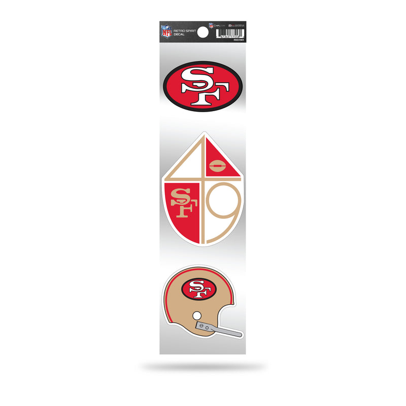 49ers 3-Piece Retro Spirit Decals