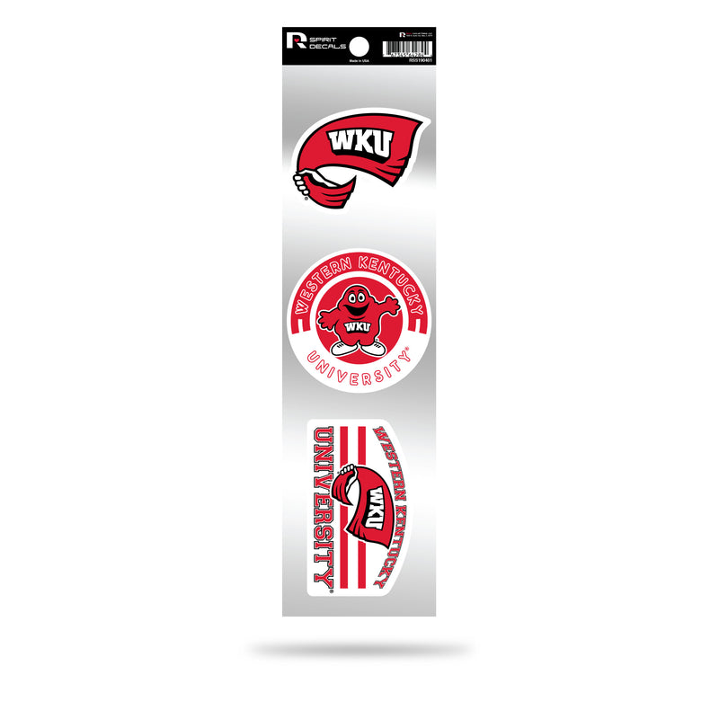 Western Kentucky 3-Piece Retro Spirit Decals