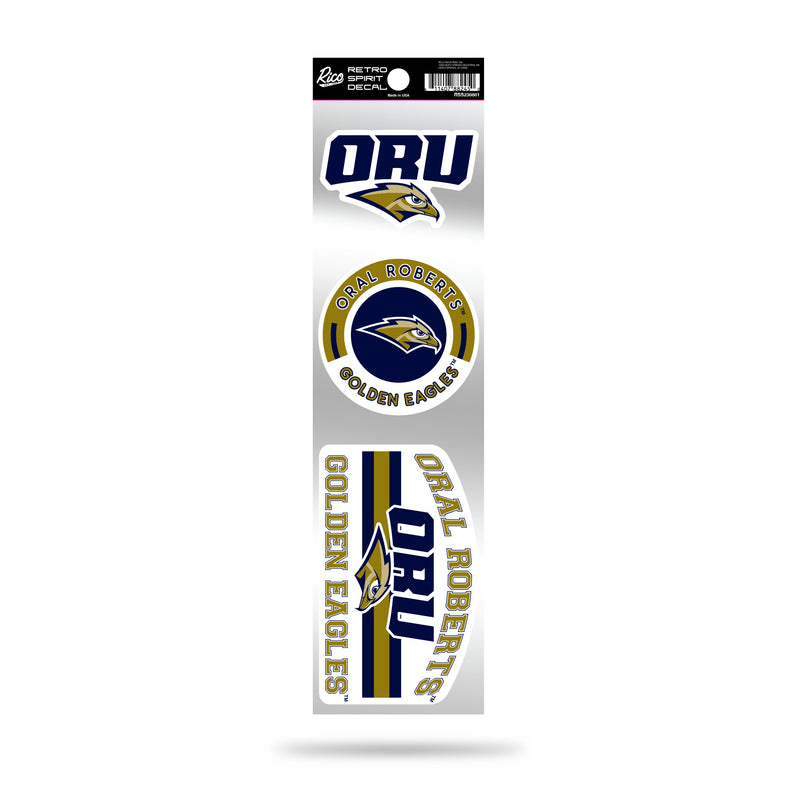 Oral Roberts Golden Eagles 3-Piece Retro Spirit Decals