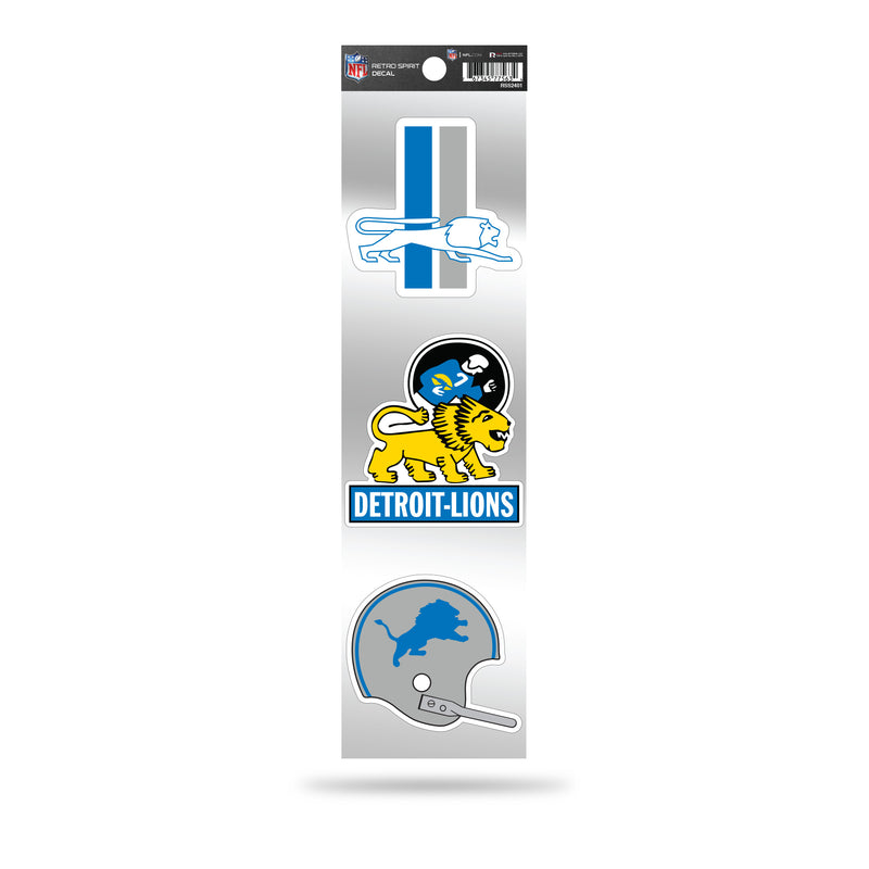 Lions 3-Piece Retro Spirit Decals