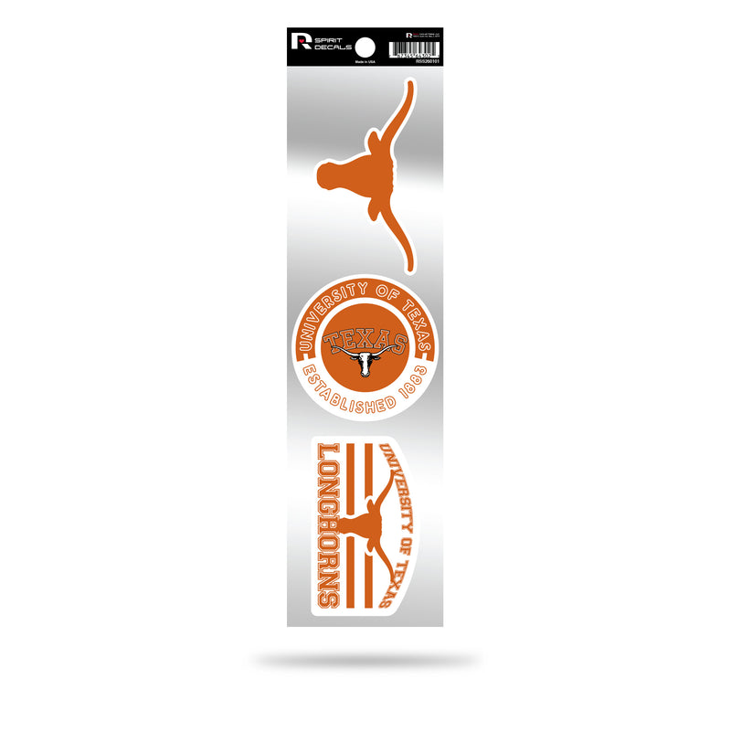 Texas University 3-Piece Retro Spirit Decals