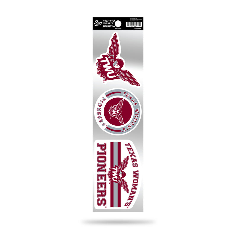 Texas Woman'S Pioneers 3-Piece Retro Spirit Decals