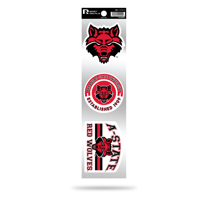 Arkansas State 3-Piece Retro Spirit Decals
