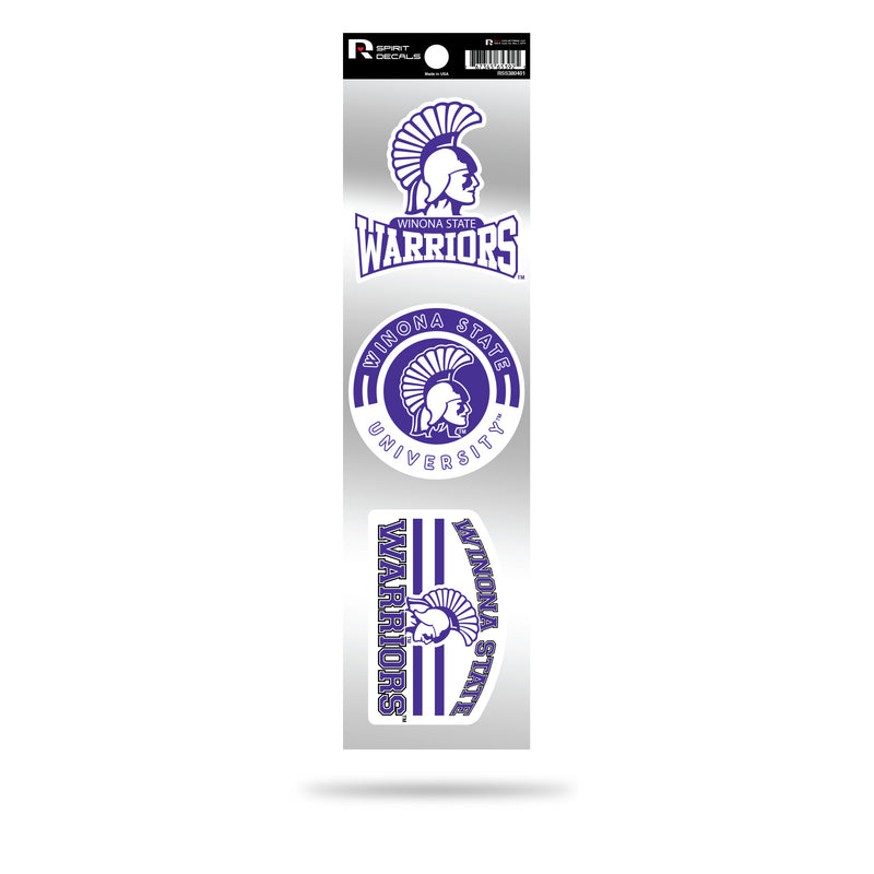 Winona State University 3-Piece Retro Spirit Decals