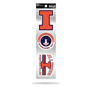 Illinois University 3-Piece Retro Spirit Decals