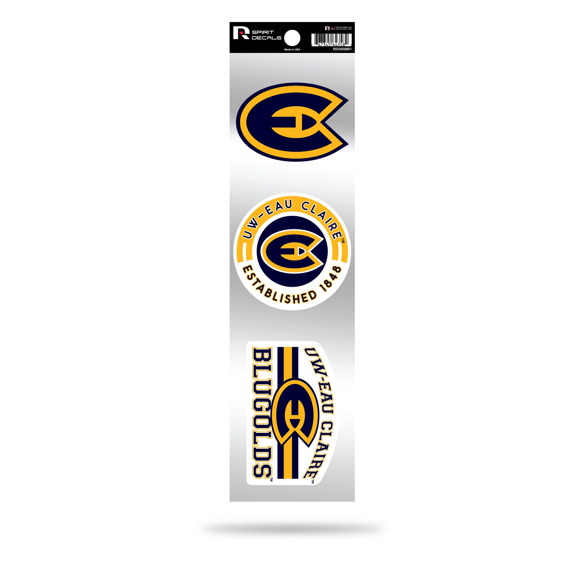 Wisconsin - Eau Claire 3-Piece Retro Spirit Decals