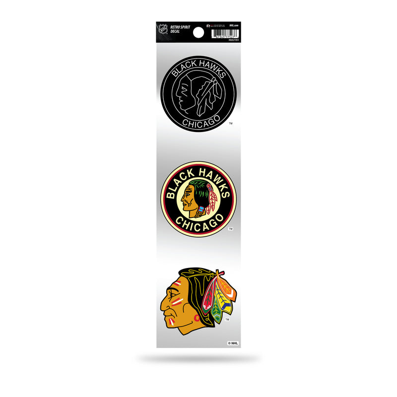 Blackhawks 3-Piece Retro Spirit Decals