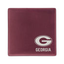 Georgia University Ceramic Rose 4 Inch Laser Engraved Ceramic Coaster