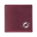Miami Dolphins Rose 4 Inch Laser Engraved Ceramic Coaster