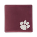Clemson Ceramic Rose 4 Inch Laser Engraved Ceramic Coaster