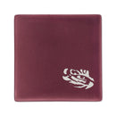 LSU Louisiana State University Ceramic Rose 4 Inch Laser Engraved Ceramic Coaster