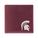 Michigan State Ceramic Rose 4 Inch Laser Engraved Ceramic Coaster