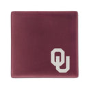 Oklahoma University Ceramic Rose 4 Inch Laser Engraved Ceramic Coaster
