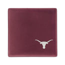 Texas University Ceramic Rose 4 Inch Laser Engraved Ceramic Coaster