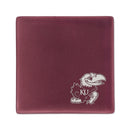 Kansas University Ceramic Rose 4 Inch Laser Engraved Ceramic Coaster