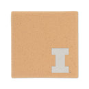 Illinois University Ceramic 4" Coaster - Sand