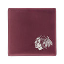 Blackhawks Ceramic Rose 4 Inch Laser Engraved Ceramic Coaster