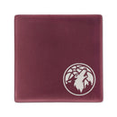 Timberwolves Ceramic Rose 4 Inch Laser Engraved Ceramic Coaster