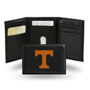 NCAA Tennessee Volunteers Embroidered Genuine Leather Tri-fold Wallet 3.25" x 4.25" - Slim By Rico Industries