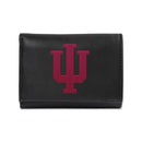 Indiana Hoosiers Embroidered Genuine Leather Tri-fold Wallet