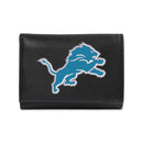 Detroit Lions Black Embroidered Tri-Fold Wallet