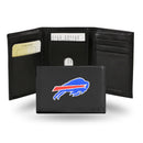 NFL Buffalo Bills Embroidered Genuine Leather Tri-fold Wallet 3.25" x 4.25" - Slim By Rico Industries