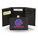 NCAA Boise State Broncos Embroidered Genuine Leather Tri-fold Wallet 3.25" x 4.25" - Slim By Rico Industries