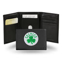 NBA Boston Celtics Embroidered Genuine Leather Tri-fold Wallet 3.25" x 4.25" - Slim By Rico Industries